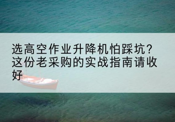 隆回高空作业升降机厂家推荐-选高空作业升降机怕踩坑？这份老采购的实战指南请收好