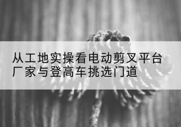隆回电动剪叉升降平台厂家-从工地实操看电动剪叉平台厂家与登高车挑选门道